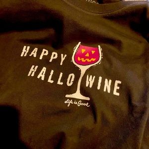 Long sleeve Life is Good Hallowine shirt